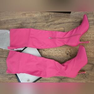 Pink Over-the-Knee Boots